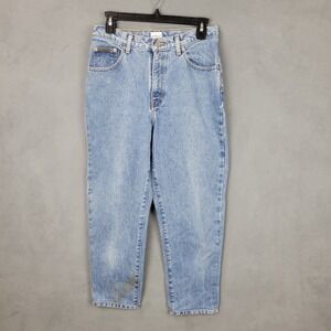Calvin Klein Jeans Womens 8 Blue Denim Cotton Stretch Classic Double‎ Stone Wash